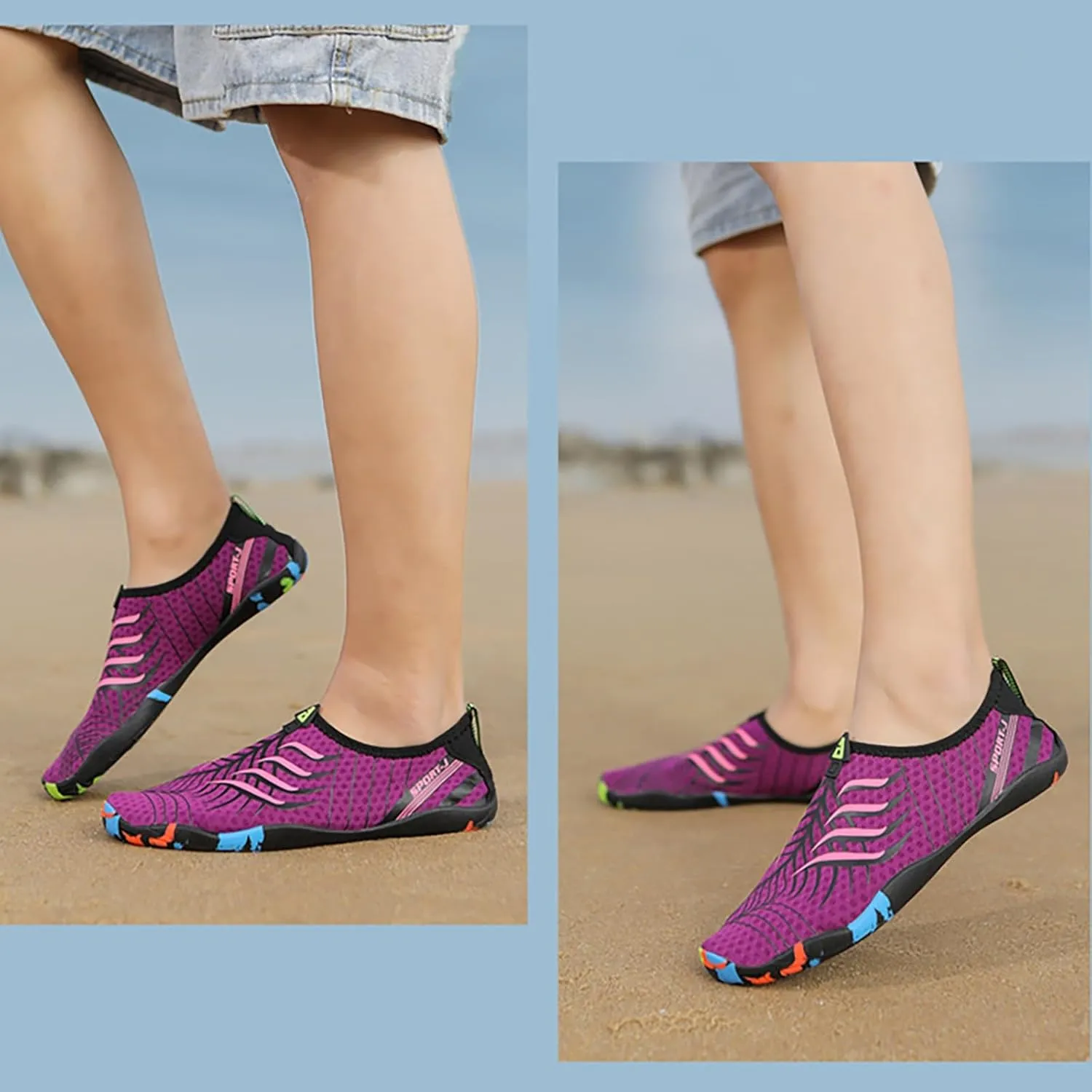 Water Shoes Mens Quick Dry Aqua Sock Water Shoes Hiking Men Extra Wide Water Shoes for Women Quick Drying Sports Aqua Shoes Non Slip Shoes for Beach Swim Pool River Boating Surf